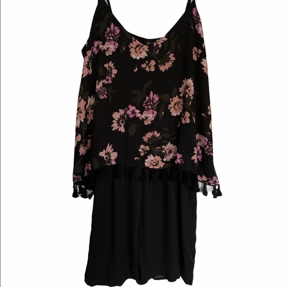 Women’s Romper,Floral,Fringe trims,Size M - Picture 1 of 11